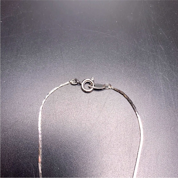 * "Estate Jewelry - Silver Puffy Heart charm Bracelet on a Serpentine chain - Picture 2 of 6